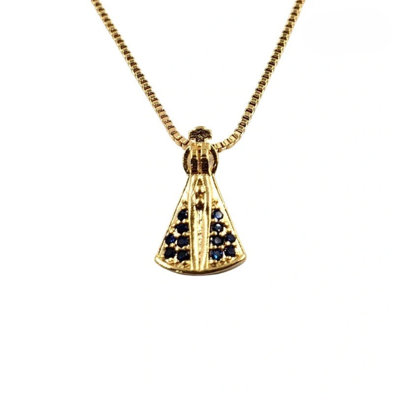 Colar Mini Nossa Senhora Aparecida - Luxo e Devoção