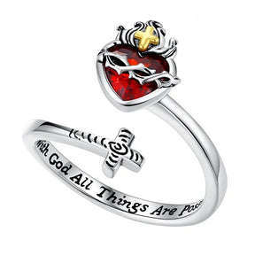 Anel Sagrado Coração de Jesus Premium