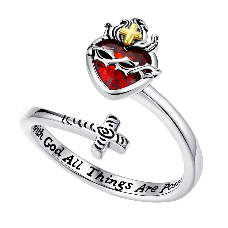 Anel Sagrado Coração de Jesus Premium